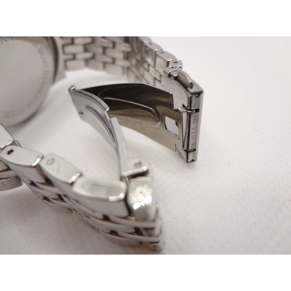Cote d'Azur Chronograph Watch Silver MOP Dial Good Crystal Accents Japanese - Picture 8 of 9